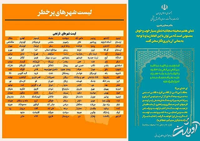 کاهش قابل توجه شمار شهرهای قرمز در کشور/ بازگشت رنگ «آبی» به نقشه کرونایی